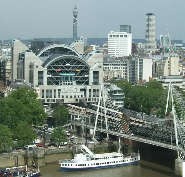 Charing Cross station frontage on the Strand