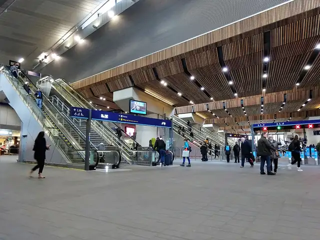 London Bridge station entrance with the Shard above
